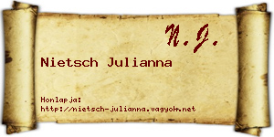 Nietsch Julianna névjegykártya